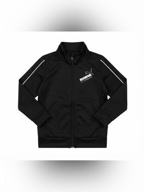 PUMA Boys Black Full-Zip Track Jacket Size Small (S) Athletic Sportswear